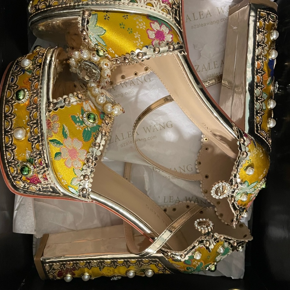 Azalea Wang Cici Heels Yellow